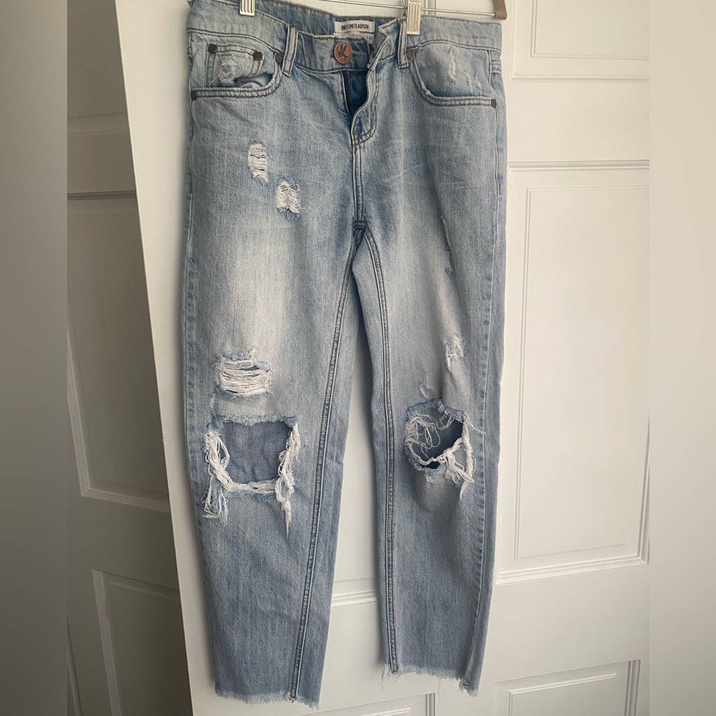 One Teaspoon Awesome Baggies Size 24 Ripped Jeans